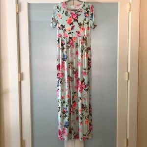 Saved by the Dress Mint Floral Maxi Dress